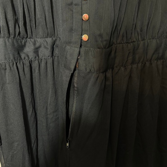 Nina Parker Jumpsuit Sheer Overlay Button Front Plus Size 24W Party Black NWT - Picture 5 of 9